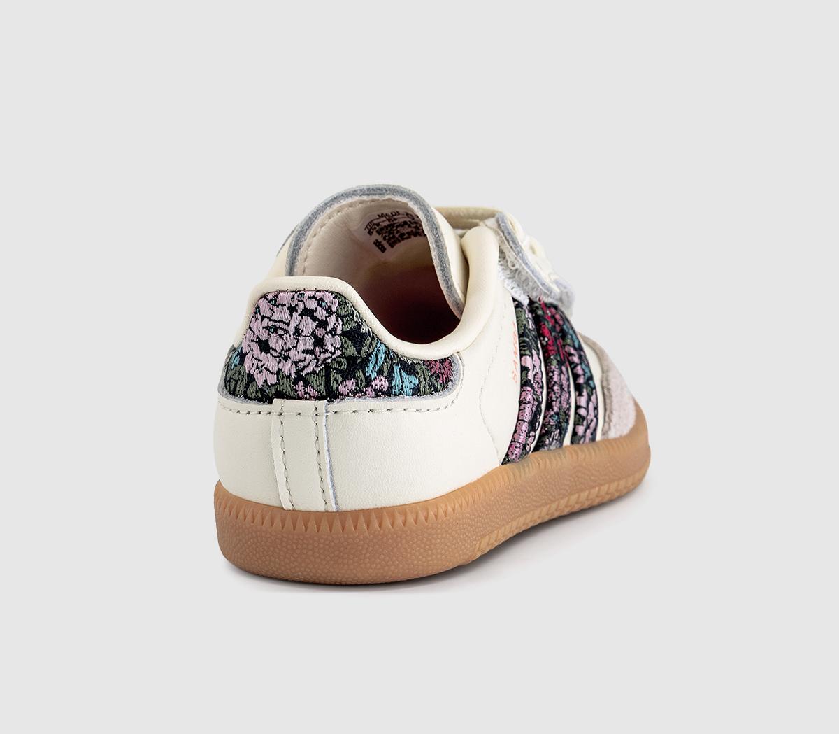 adidasSamba OG Infant TrainersLiberty Cream White Dual Magenta