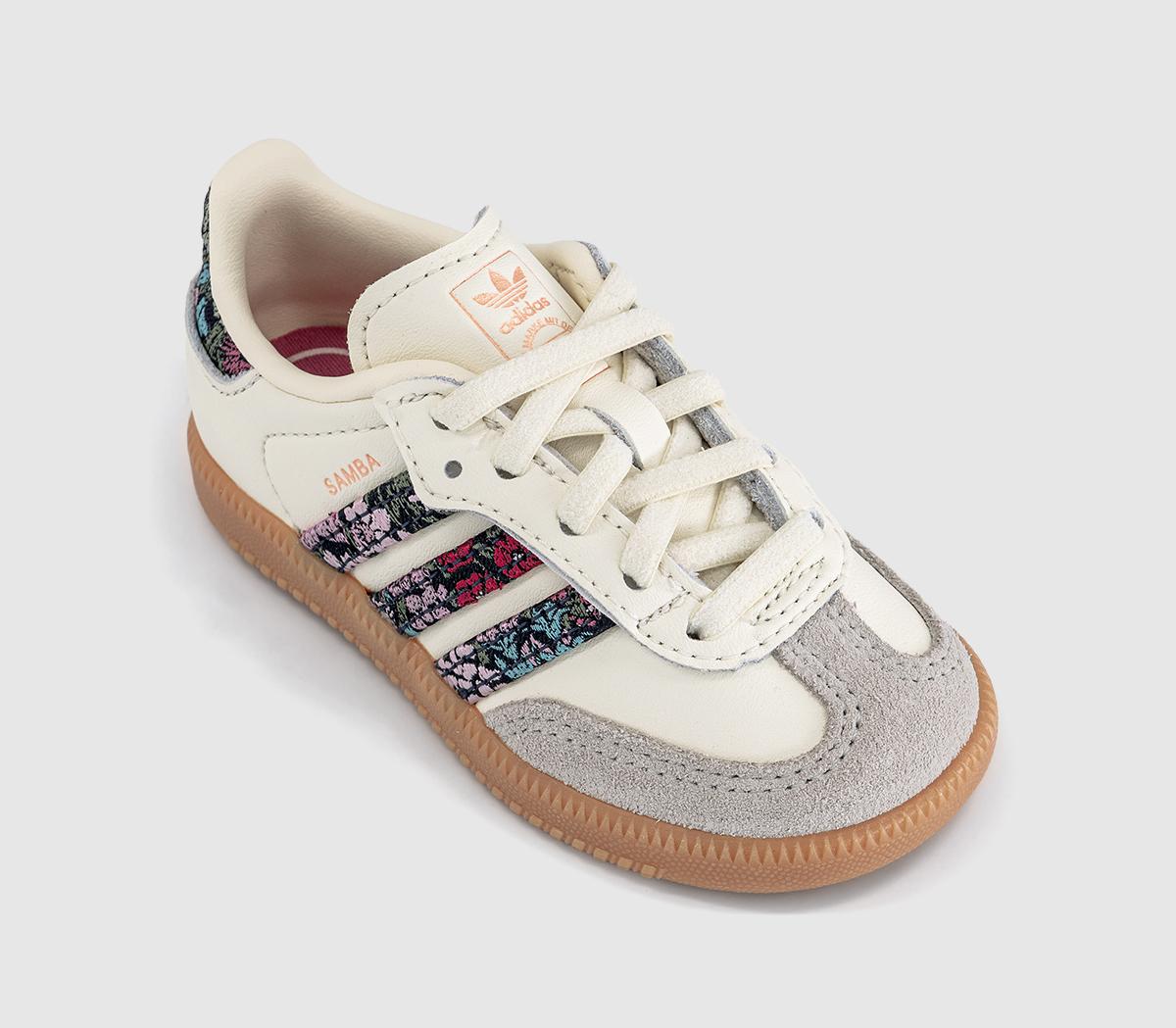 adidasSamba OG Infant TrainersLiberty Cream White Dual Magenta