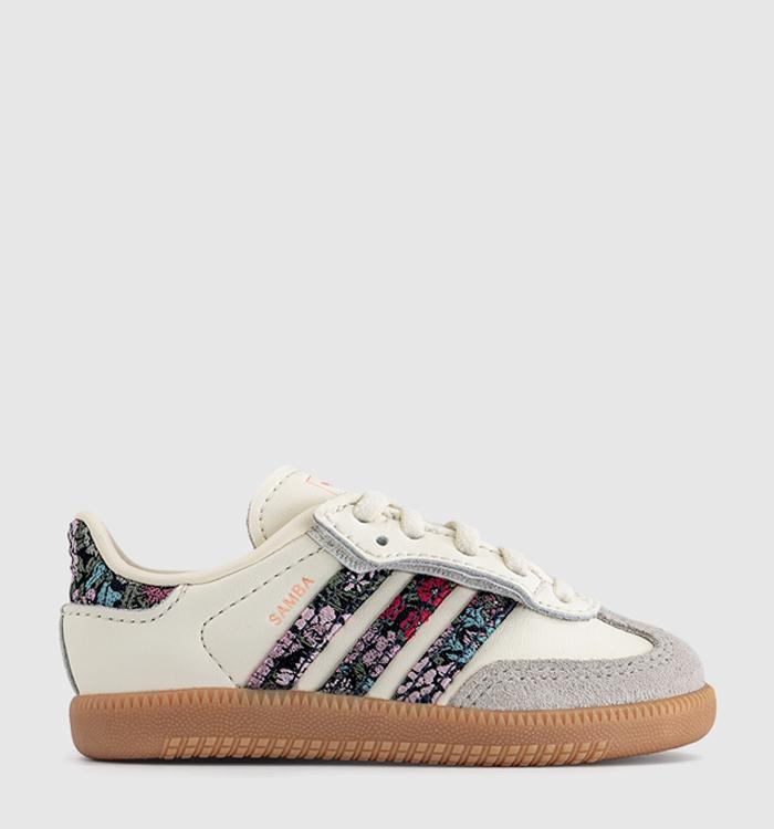 adidas Samba OG Infant Trainers Liberty Cream White Dual Magenta