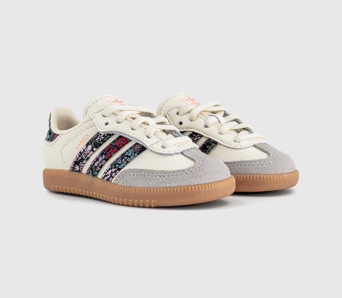 adidasSamba OG Infant TrainersLiberty Cream White Dual Magenta