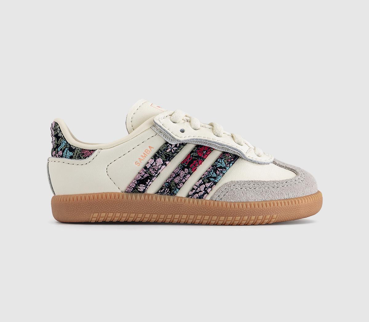 adidasSamba OG Infant TrainersLiberty Cream White Dual Magenta