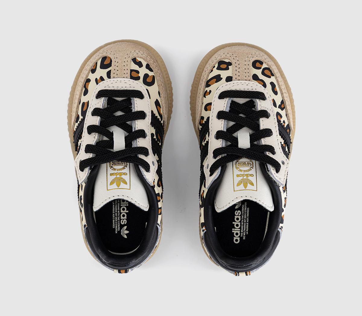 adidasSamba OG Infant TrainersLeopard Cream White Sand Strata