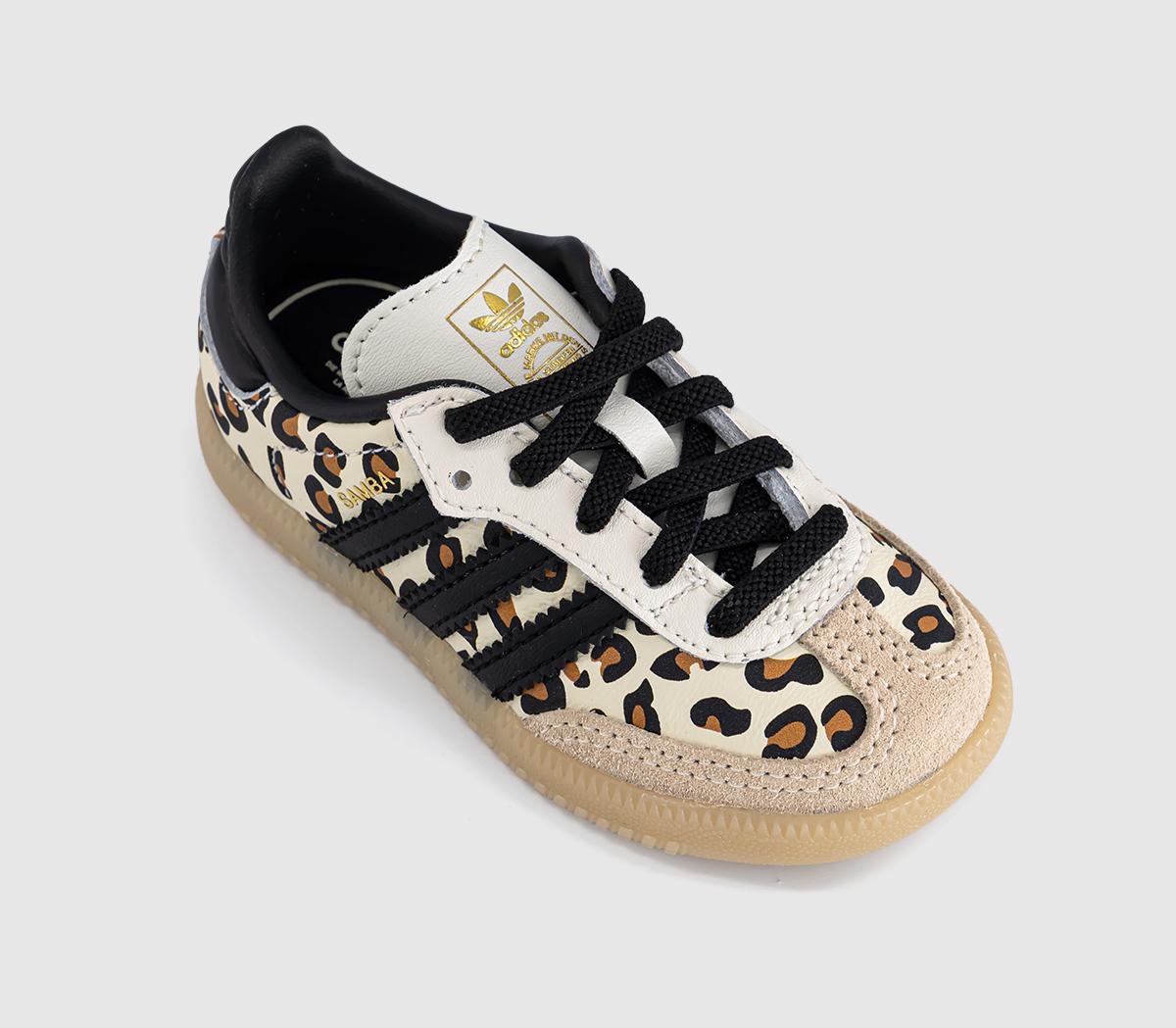 adidasSamba OG Infant TrainersLeopard Cream White Sand Strata