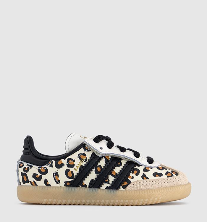 adidas Samba OG Infant Trainers Leopard Cream White Sand Strata