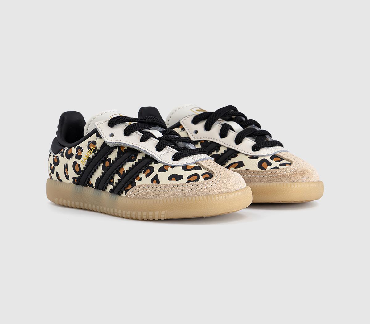adidasSamba OG Infant TrainersLeopard Cream White Sand Strata