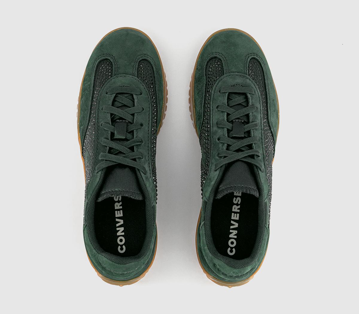 ConverseRun Star TrainersSwarovski Deep Emerald White Multi
