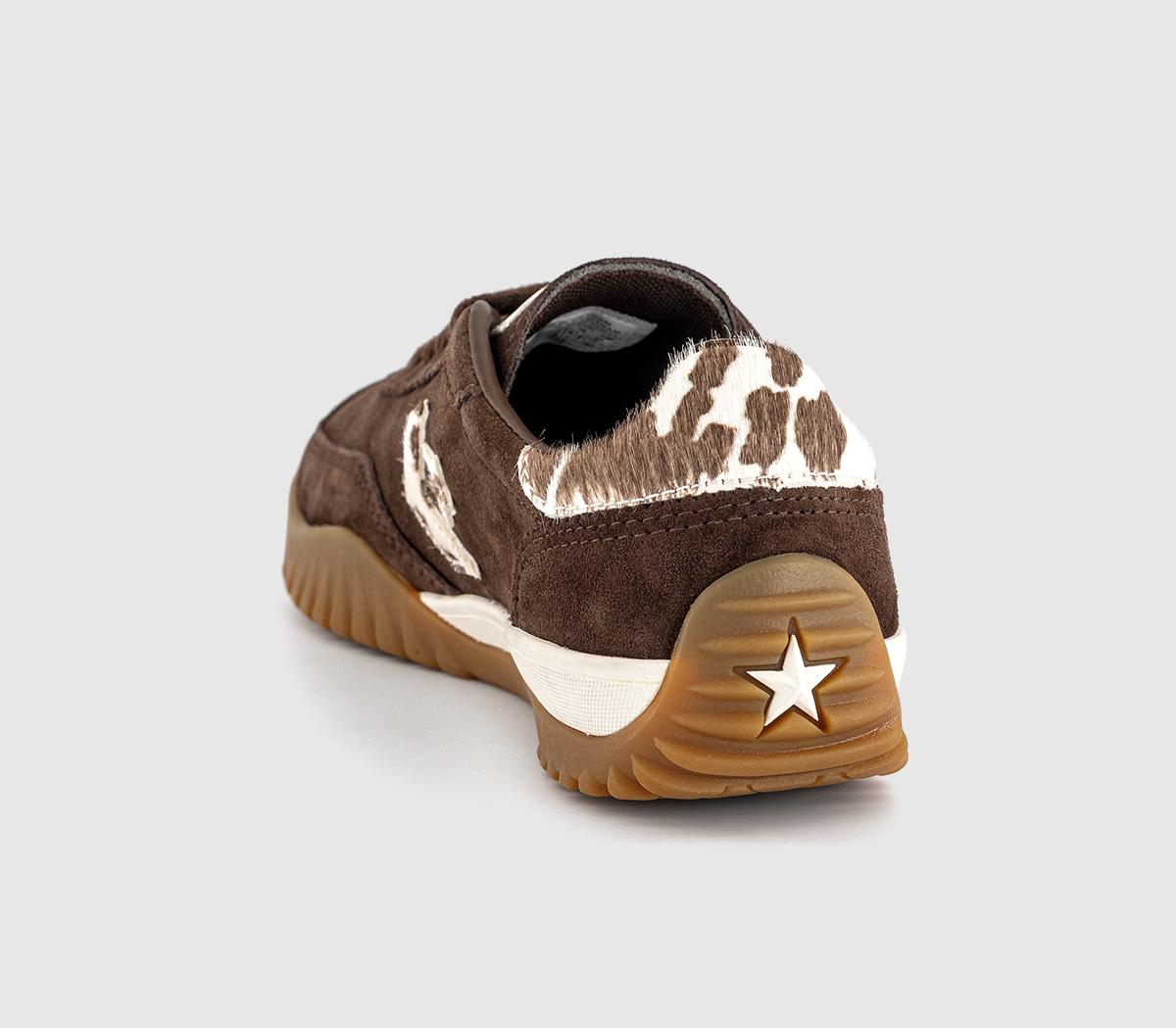 ConverseRun Star TrainersCow Print Fudge Egret Gum Honey