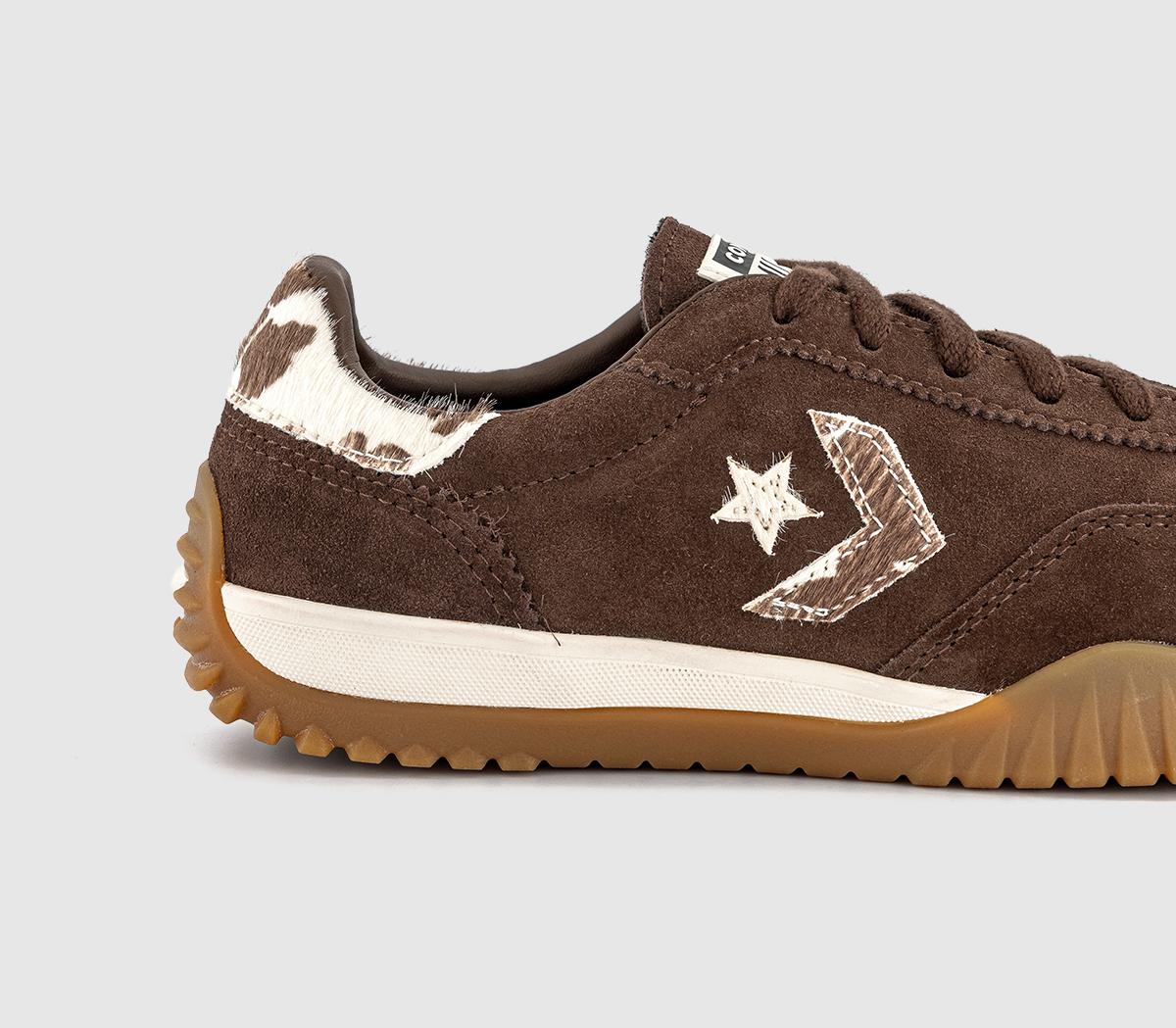 ConverseRun Star TrainersCow Print Fudge Egret Gum Honey