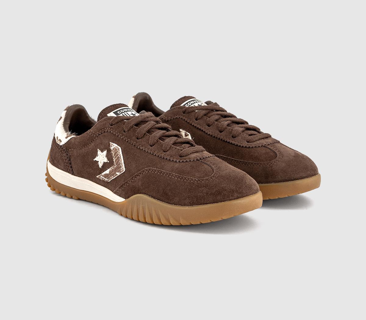 ConverseRun Star TrainersCow Print Fudge Egret Gum Honey