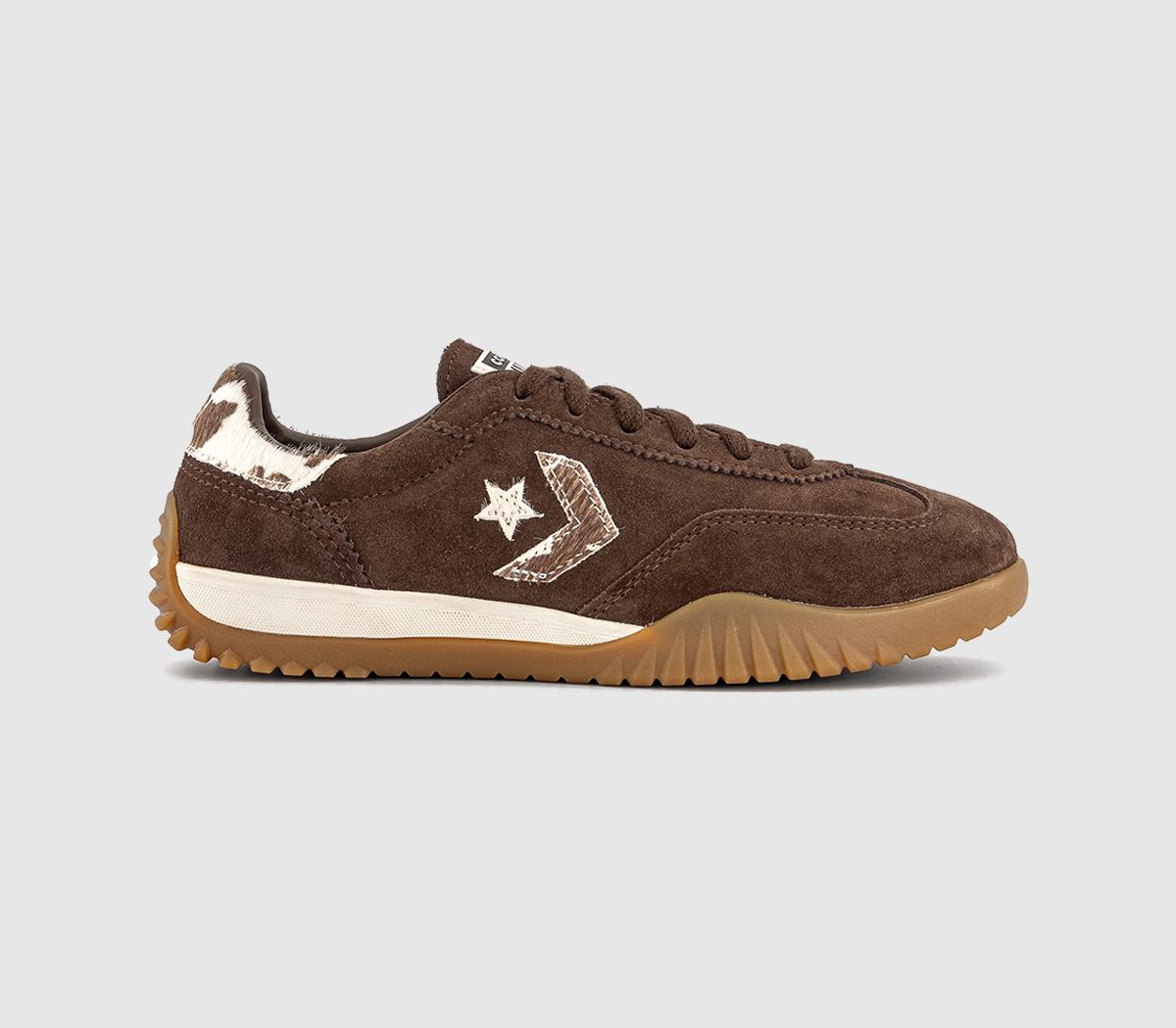 ConverseRun Star TrainersCow Print Fudge Egret Gum Honey