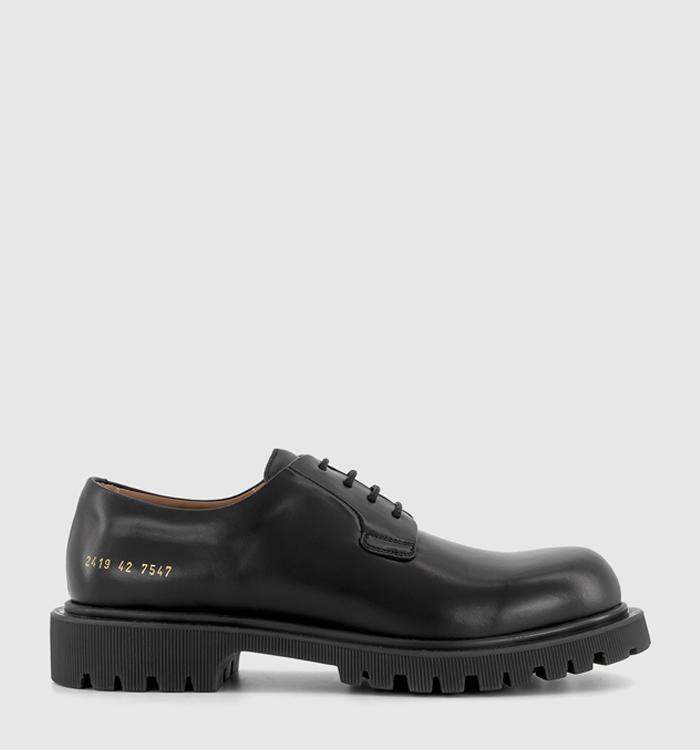 Common Projects Chunky Derby Shoes Black Leather