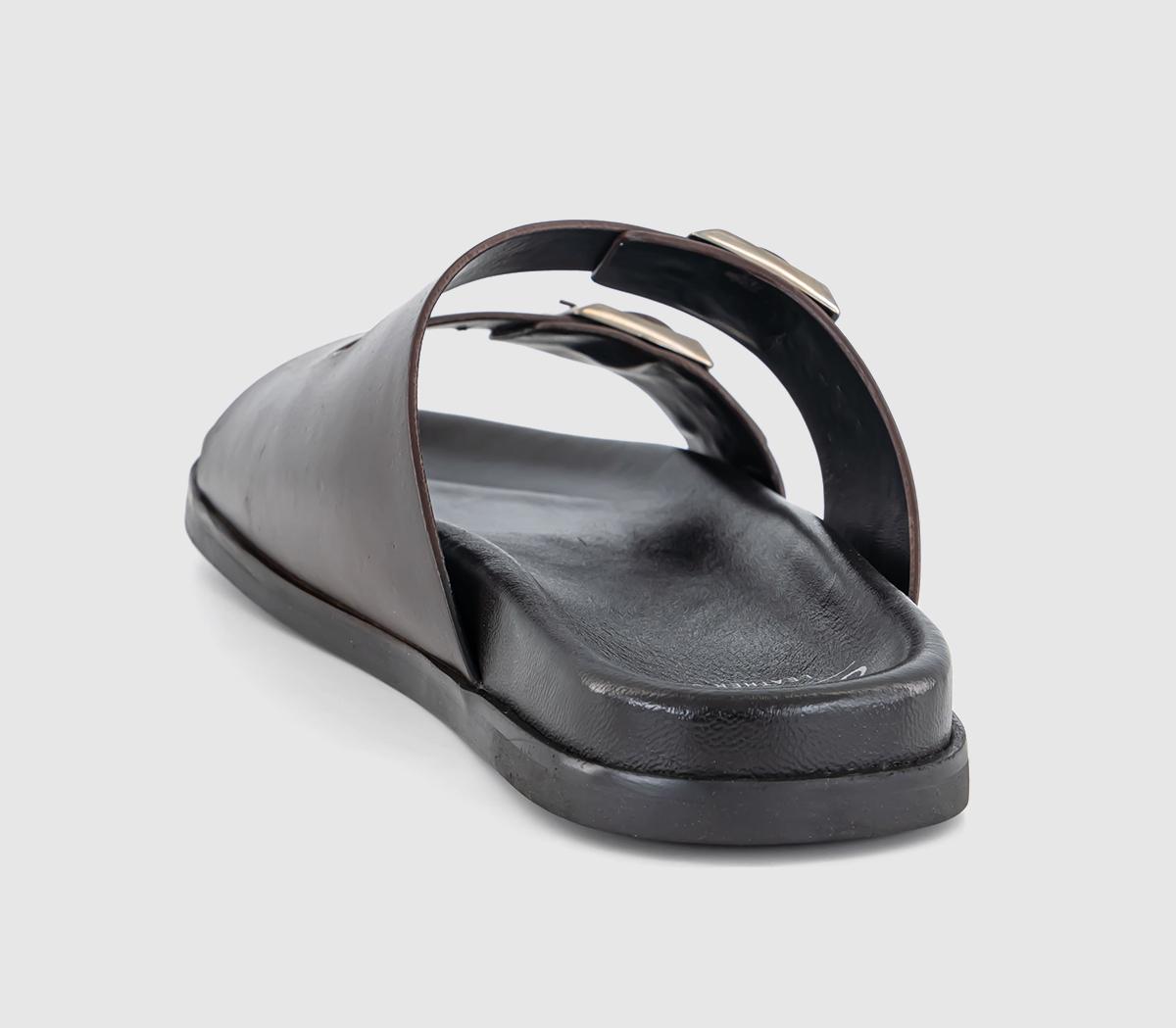 Double-Buckle Checked Sandals main image 1