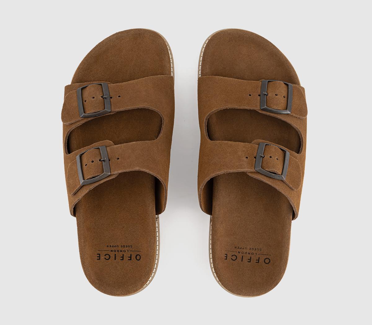 OFFICESycamore Double Buckle Sandals OFFICESycamore Double Buckle SandalsTan Suede