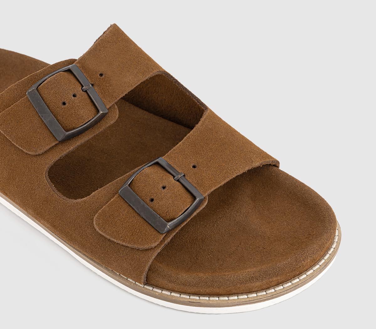 OFFICESycamore Double Buckle Sandals OFFICESycamore Double Buckle SandalsTan Suede
