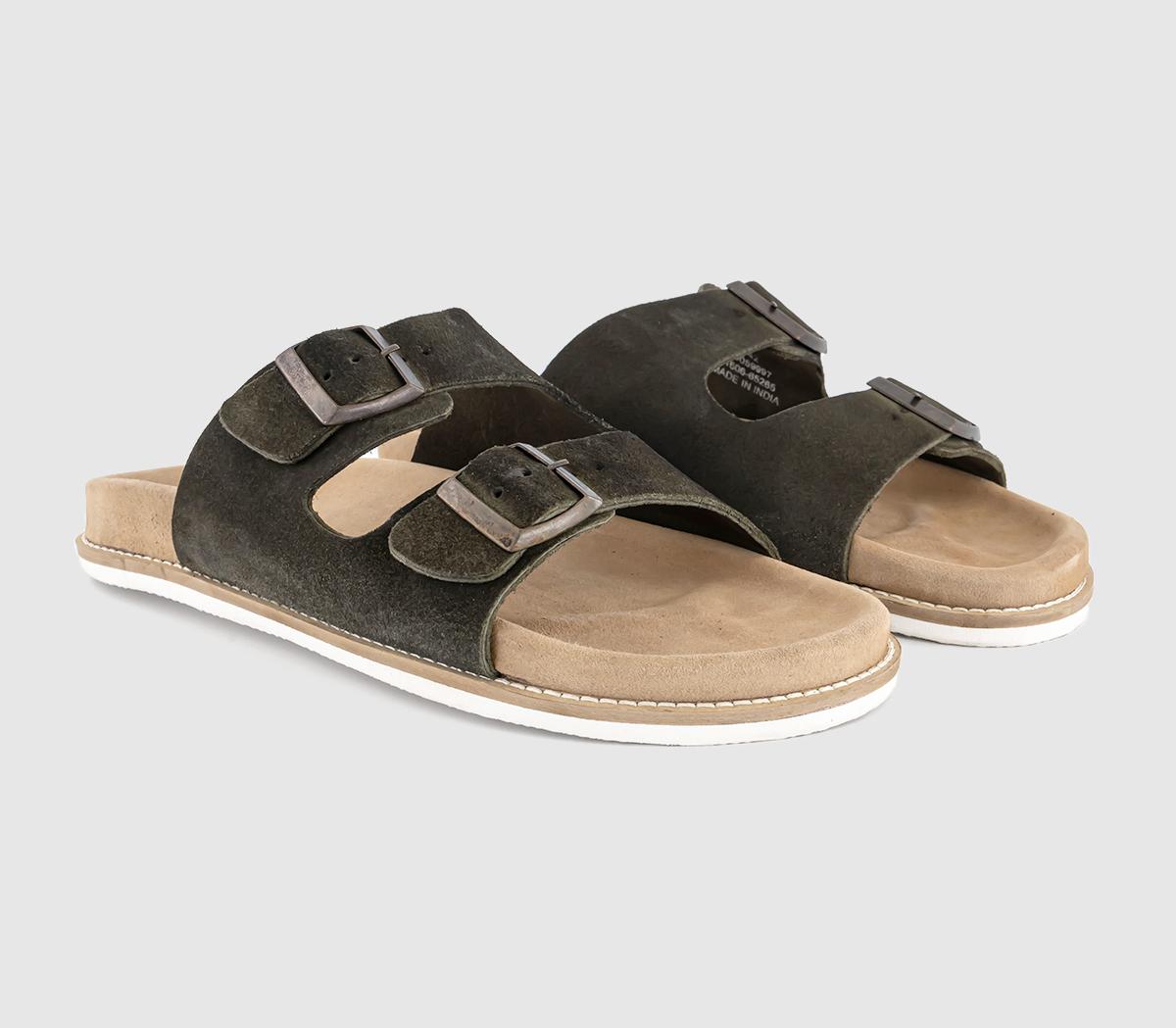 OFFICESycamore Double Buckle Sandals OFFICESycamore Double Buckle SandalsOlive Suede