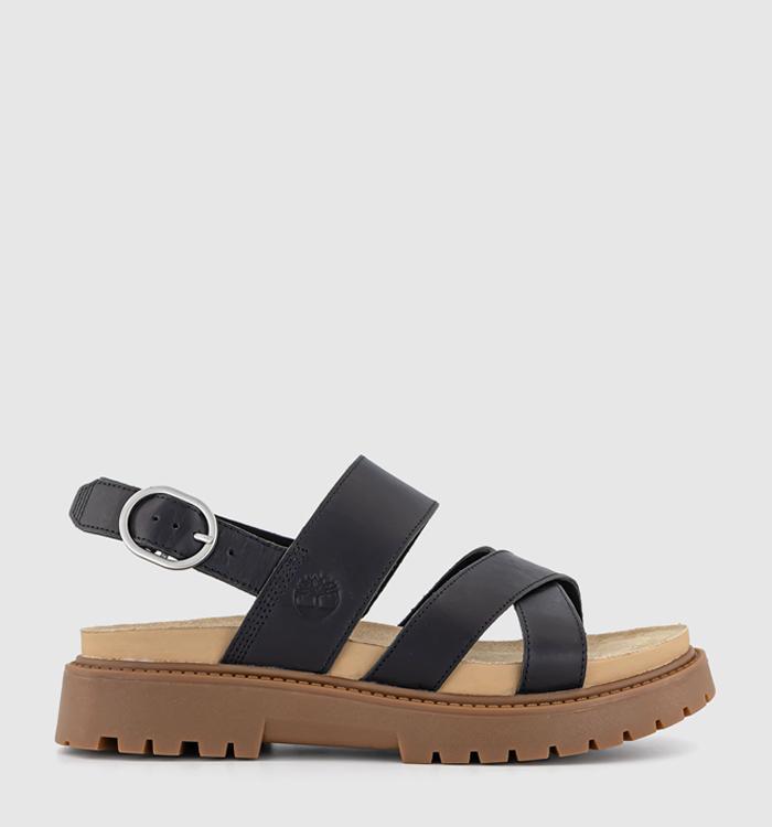 Timberland Clairemont Way Cross Strap Sandals Black
