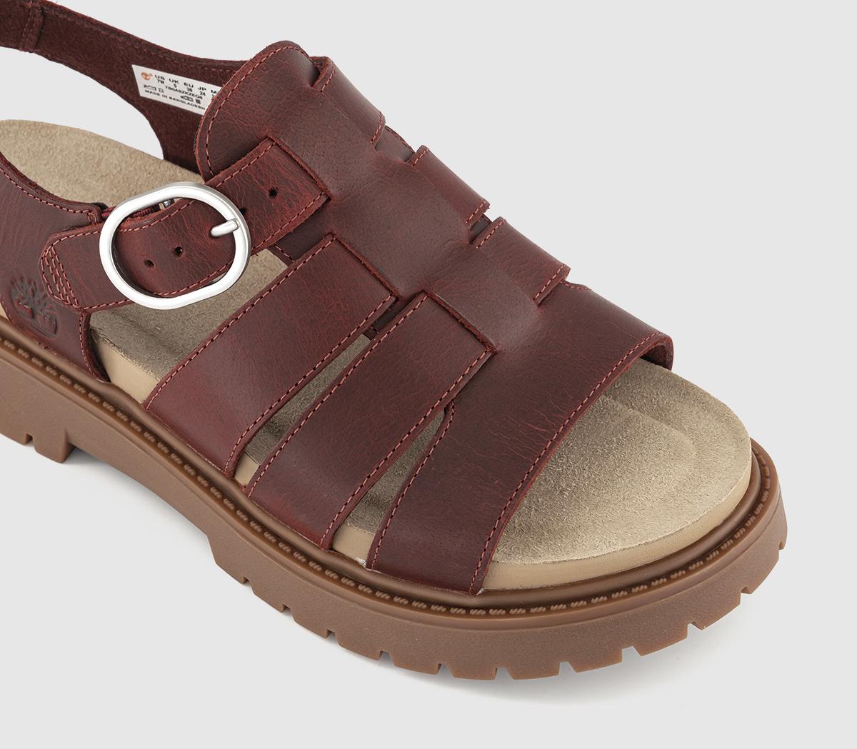 TimberlandClairemont Way Fisherman Sandals TimberlandClairemont Way Fisherman SandalsDark Red Full Grain