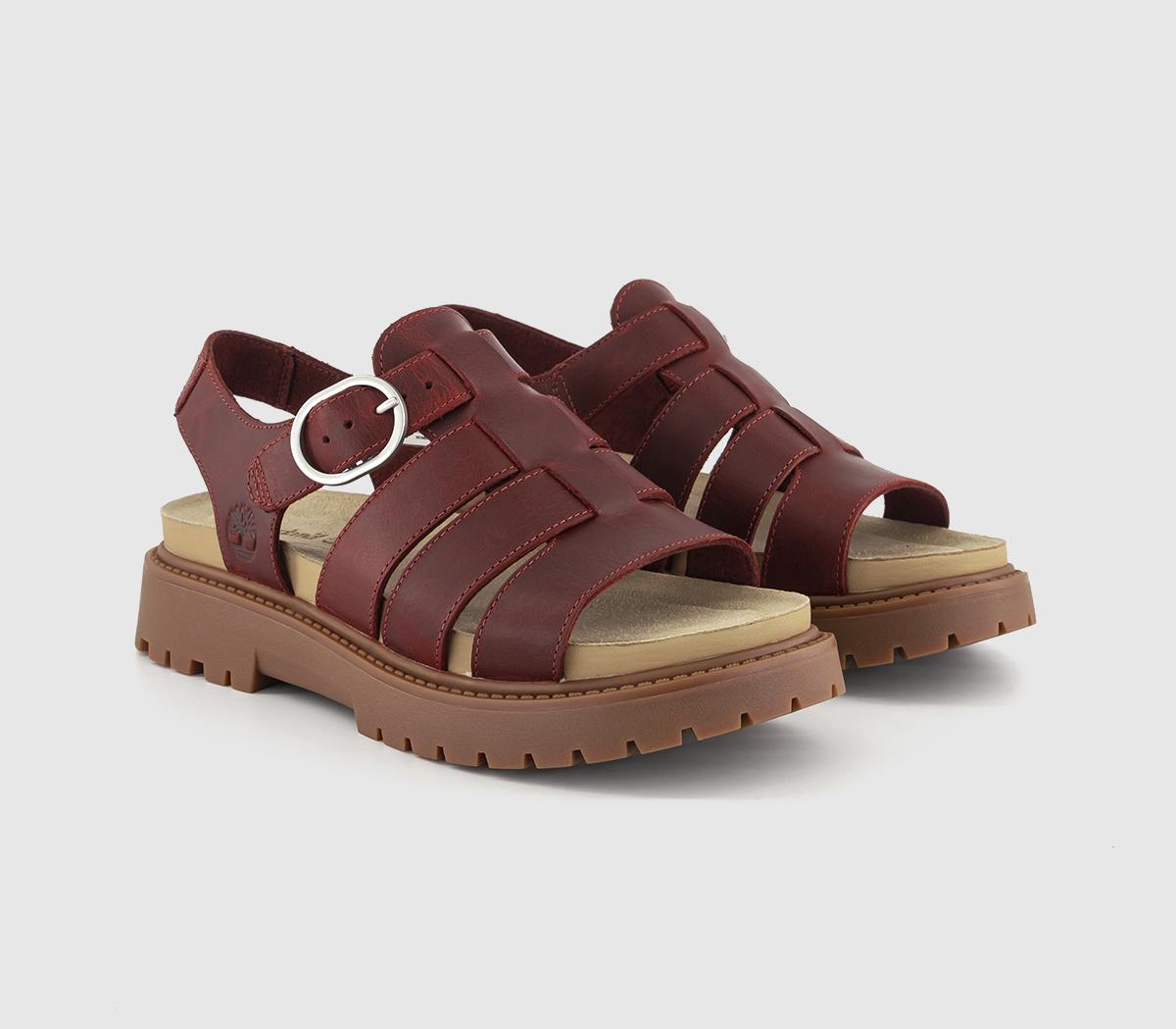 TimberlandClairemont Way Fisherman Sandals TimberlandClairemont Way Fisherman SandalsDark Red Full Grain