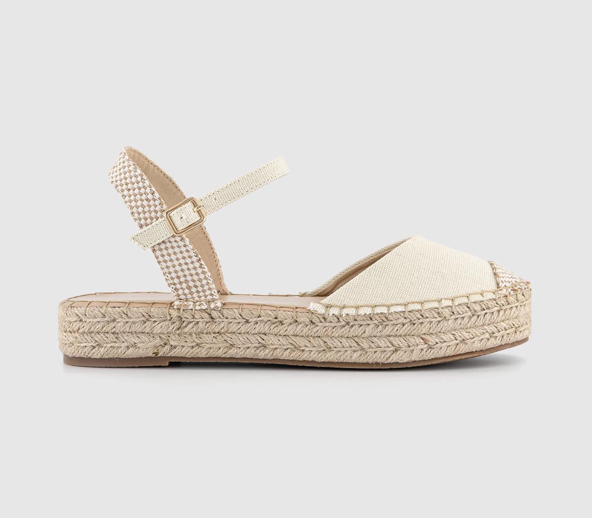 OFFICE Sadie Closed Toe Flatform Espadrilles Natural Women s Sandals