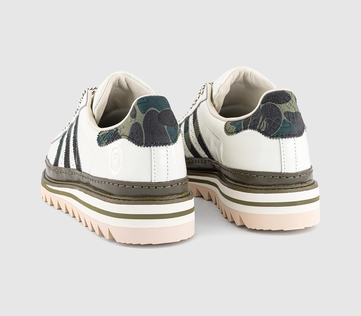 adidasClot x A Bathing Ape x adidas SuperstarBape Off White Branch Olive Cargo