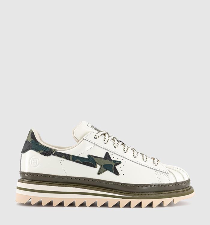 adidas Clot x A Bathing Ape x adidas Superstar Bape Off White Branch Olive Cargo