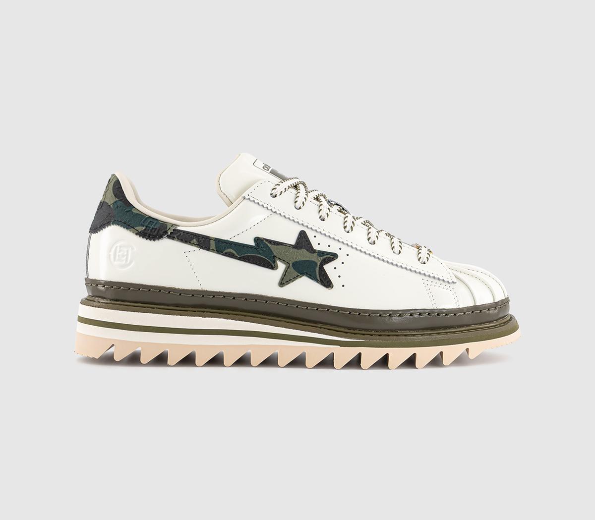 adidasClot x A Bathing Ape x adidas SuperstarBape Off White Branch Olive Cargo