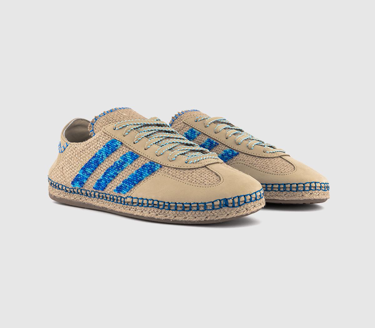 adidasEC Clot Gazelle TrainersLinen Khaki Light Blue Blue
