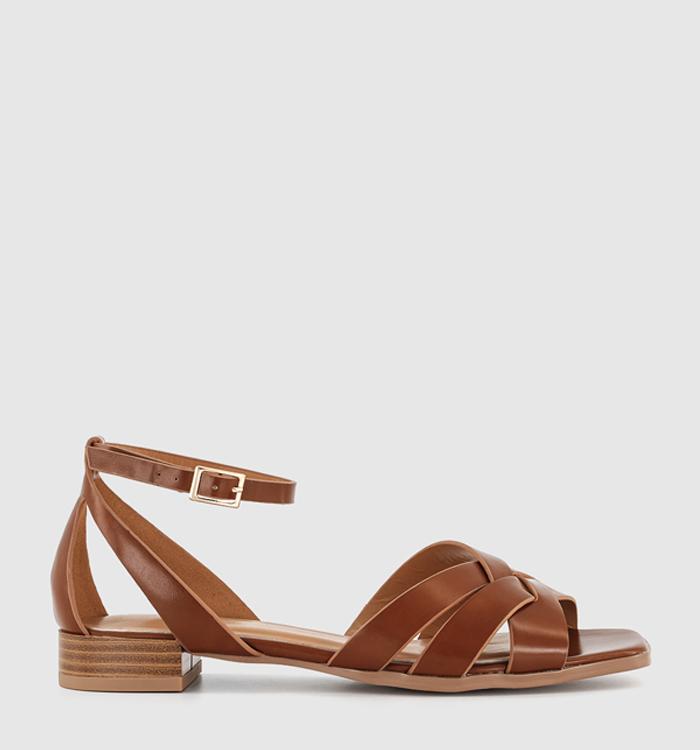 OFFICE Starstruck Two Part Woven Sandals Tan