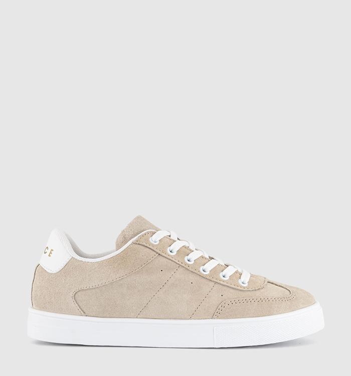 OFFICE Faithful Lace Up Trainers Taupe