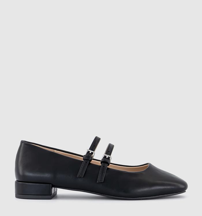 OFFICE Frances Two Strap Mary Jane Shoes Black