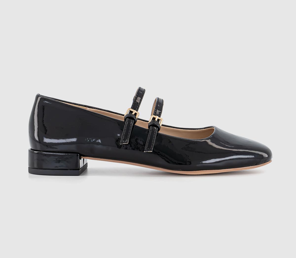 OFFICEFrances Two Strap Mary JanesNew Black Patent