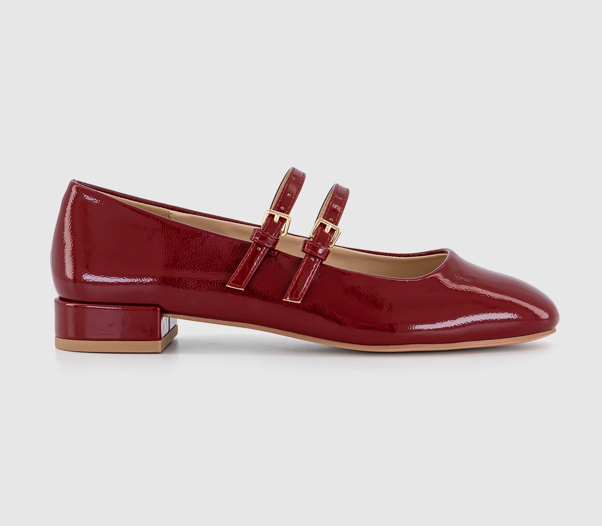 OFFICEFrances Two Strap Mary JanesRed Patent