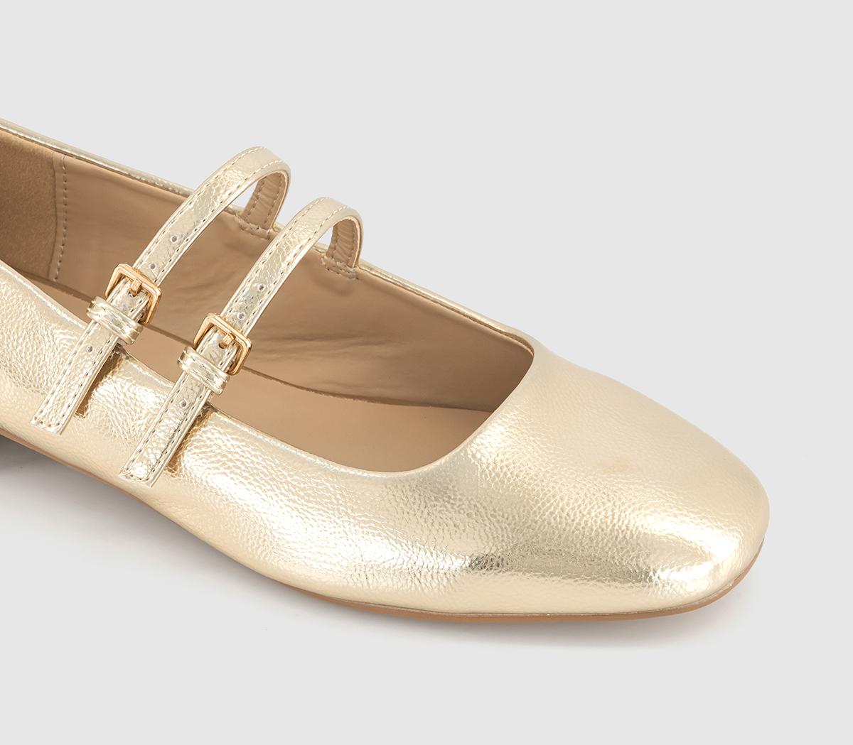 OFFICEFrances Two Strap Mary Janes OFFICEFrances Two Strap Mary JanesGold