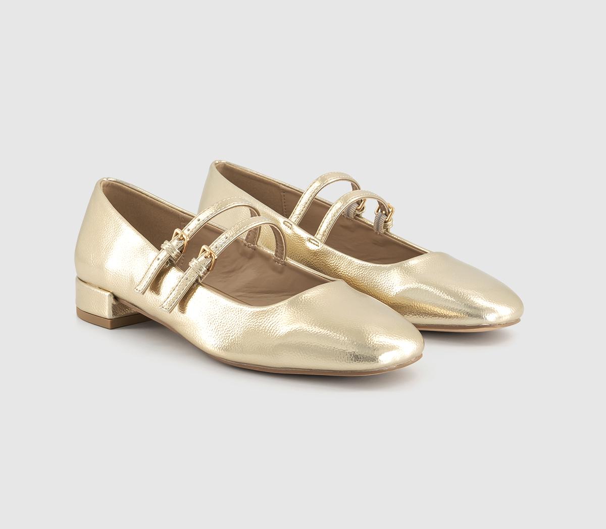 OFFICEFrances Two Strap Mary Janes OFFICEFrances Two Strap Mary JanesGold