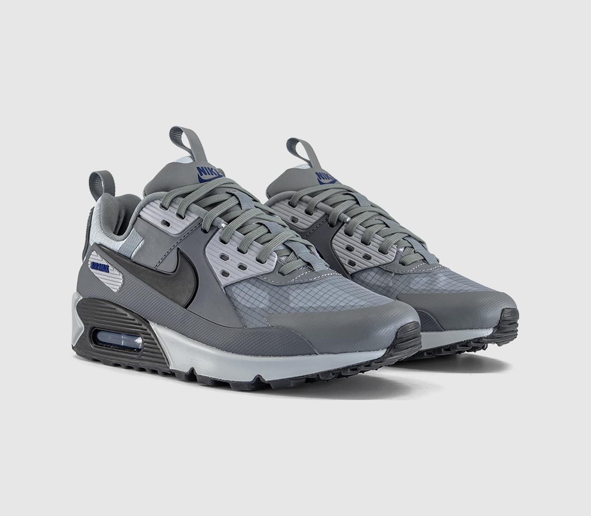 Nike Air Max 90 Drift Trainers Cool Grey Wolf Grey Deep Royal Blue