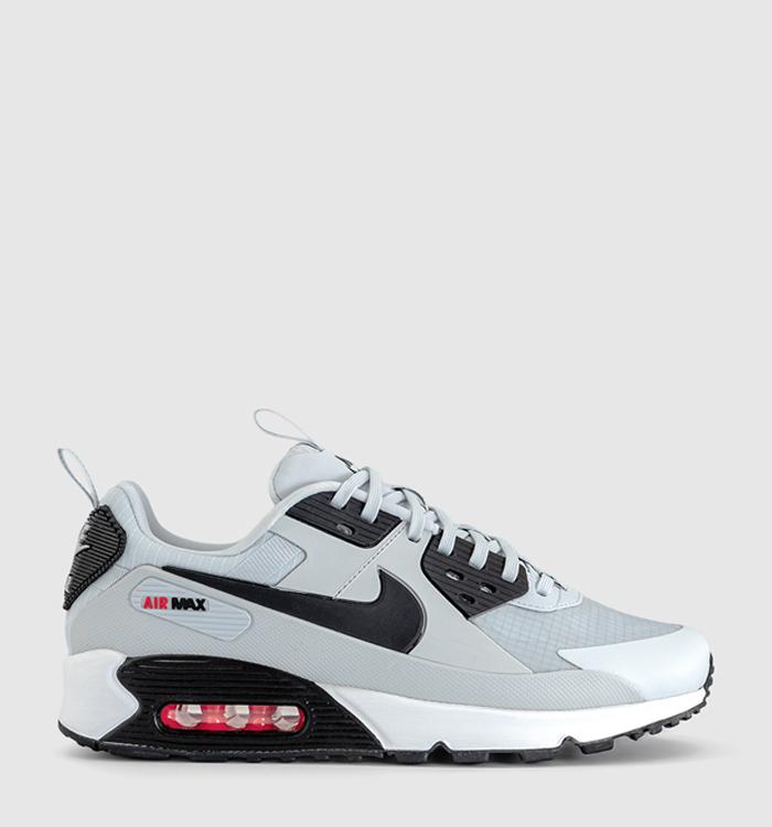 Nike Air Max 90 Drift Trainers Pure Platinum Black Bright Crimson