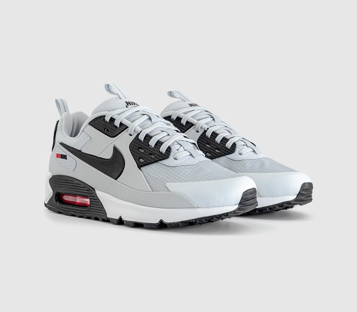 NikeAir Max 90 Drift TrainersPure Platinum Black Bright Crimson