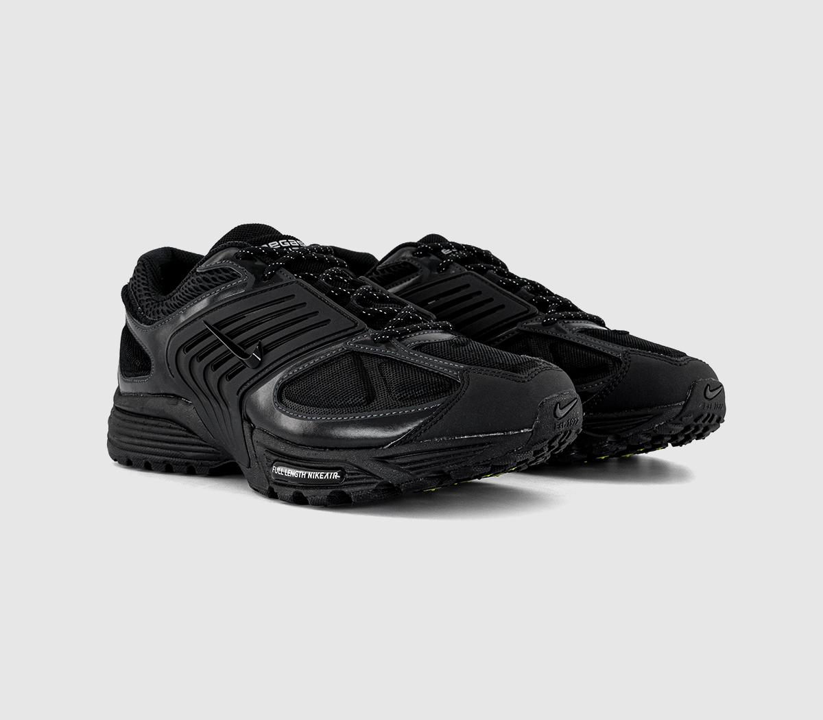 NikeAir Peg Wave Trainers Black Black Anthracite Cyber