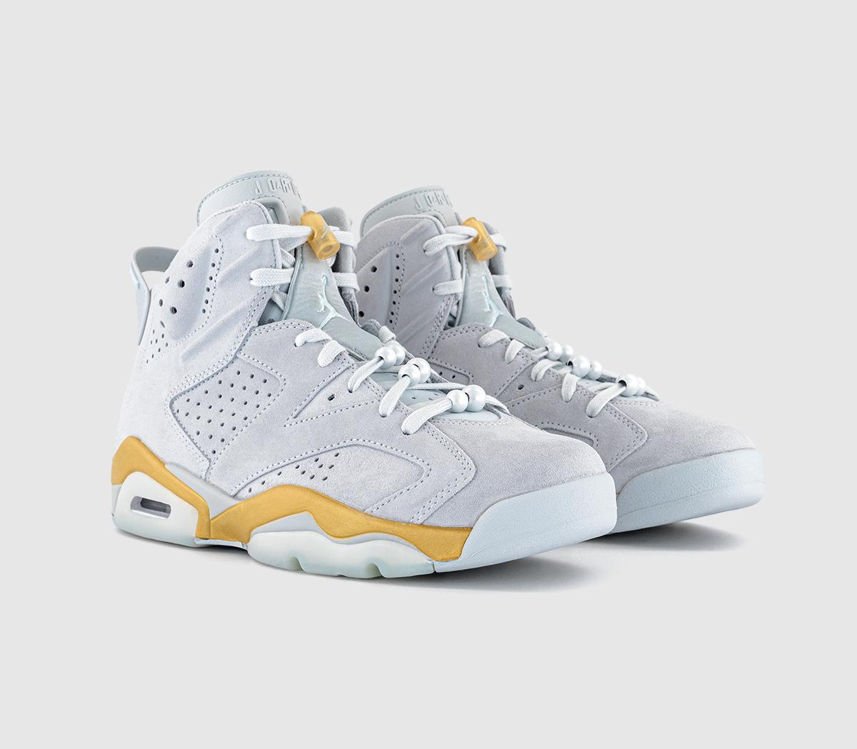 JordanAir Jordan 6 Retro Trainers Pure Platinum Glacier Bluemtlc Goldcoconut Milk