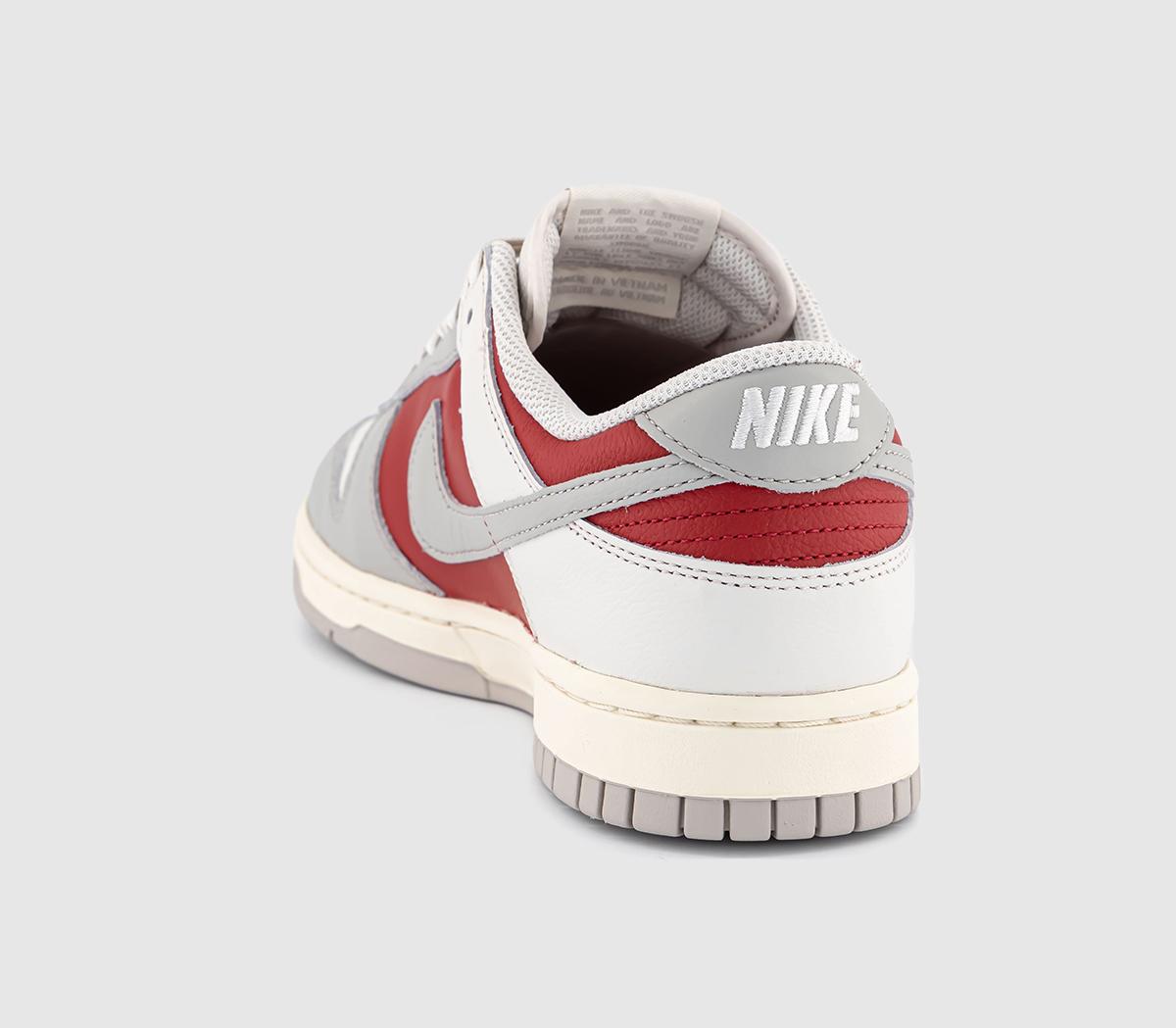 NikeDunk Low Retro TrainersPhantom Lt Iron Oregym Redpale Ivory