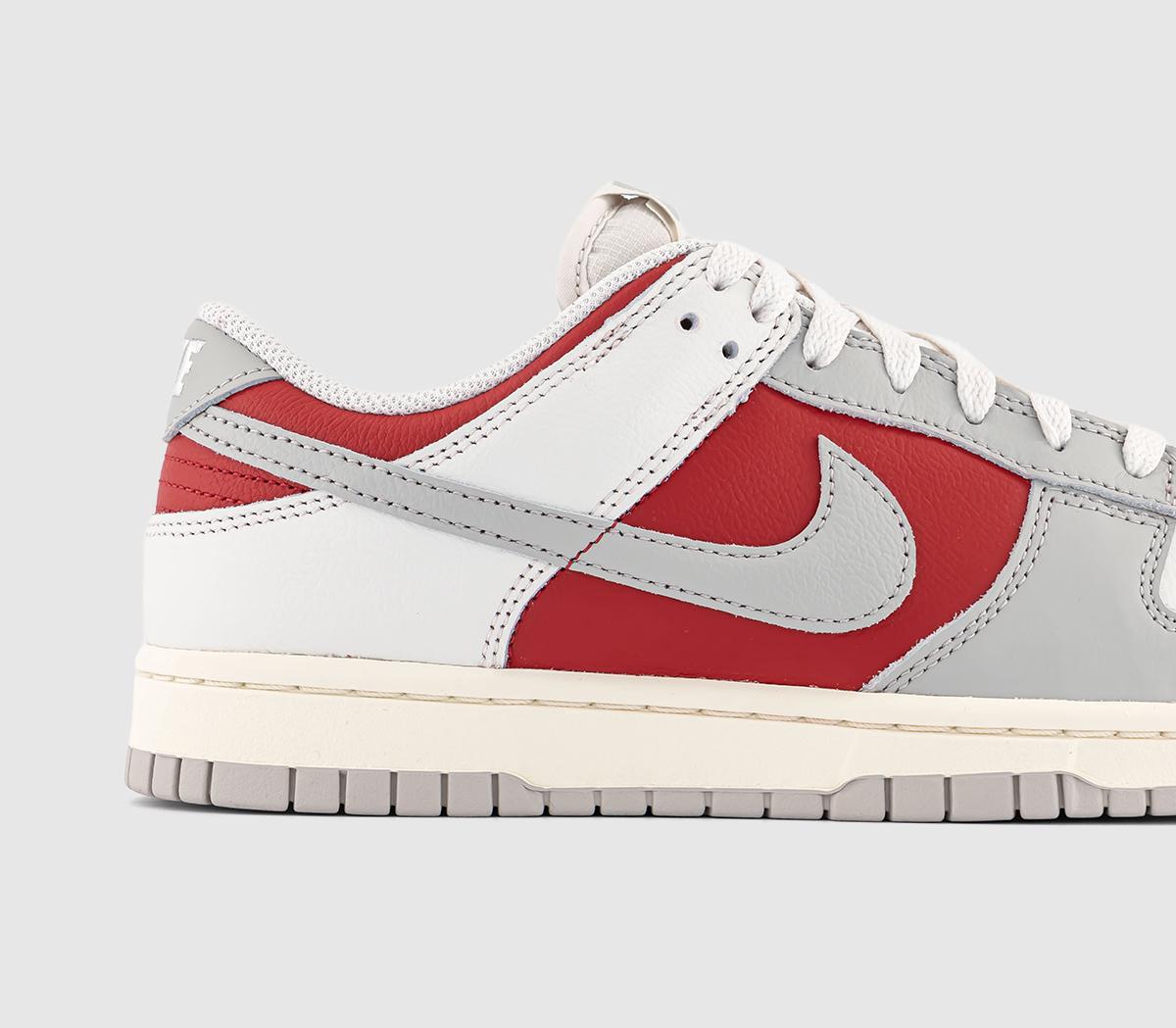 NikeDunk Low Retro TrainersPhantom Lt Iron Oregym Redpale Ivory