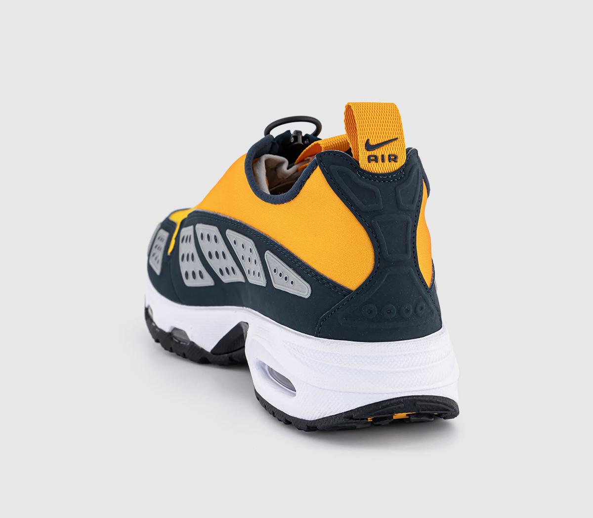 NikeAir Max SNDR TrainersCanyon Gold Deep Ocean Light Smoke Grey Speed Yell