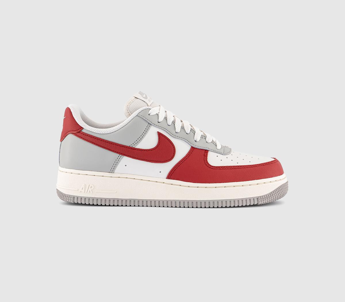 Nike Nike Air Force 1 07 LV8 Trainers Lt Iron Oregym Redpale Ivoryphantom Nike Air Force 1