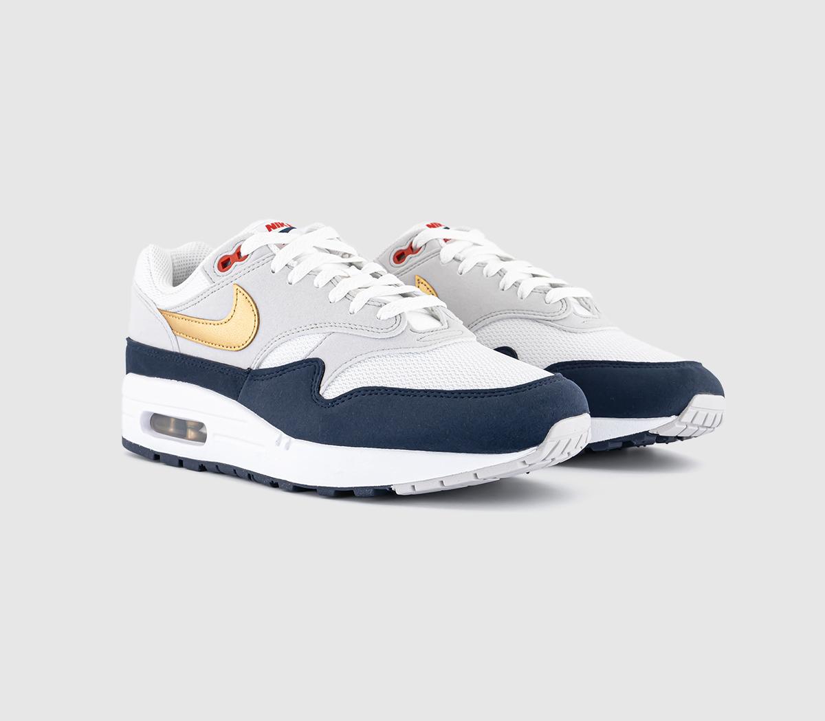 NikeAir Max 1 SC TrainersObsidian Metallic Goldwhite