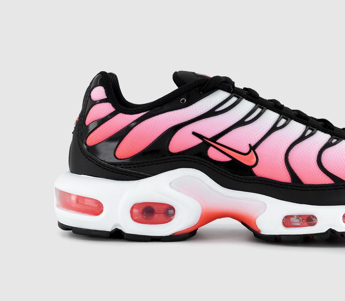 Nike Nike Air Max Plus Trainers Black Hot Punch White - Nike Air