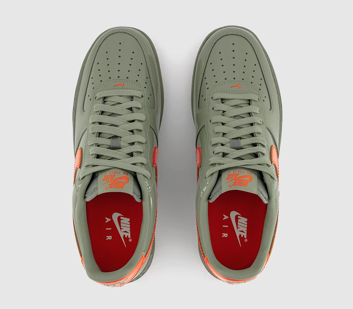 NikeAir Force 1 '07 PRMOil Green Safety Orangeplatinum Tint
