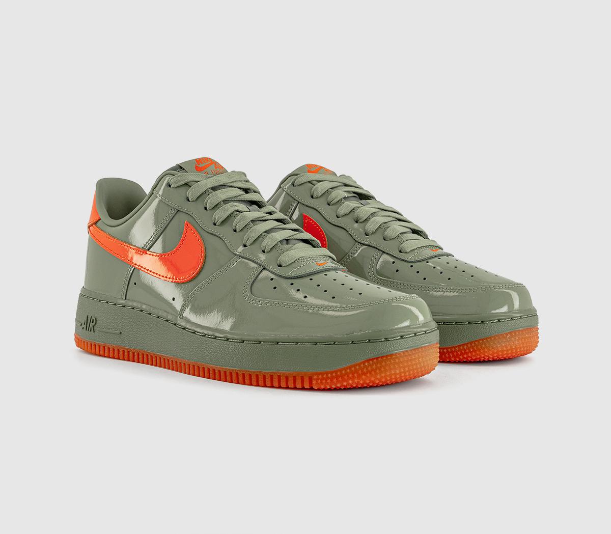 NikeAir Force 1 '07 PRMOil Green Safety Orangeplatinum Tint
