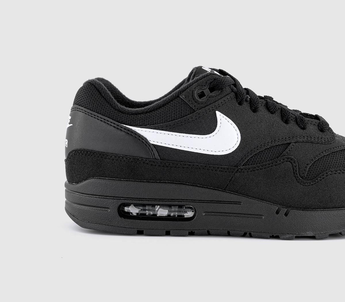 Nike Air Max 1 Trainers Black White Black - Air Max 1