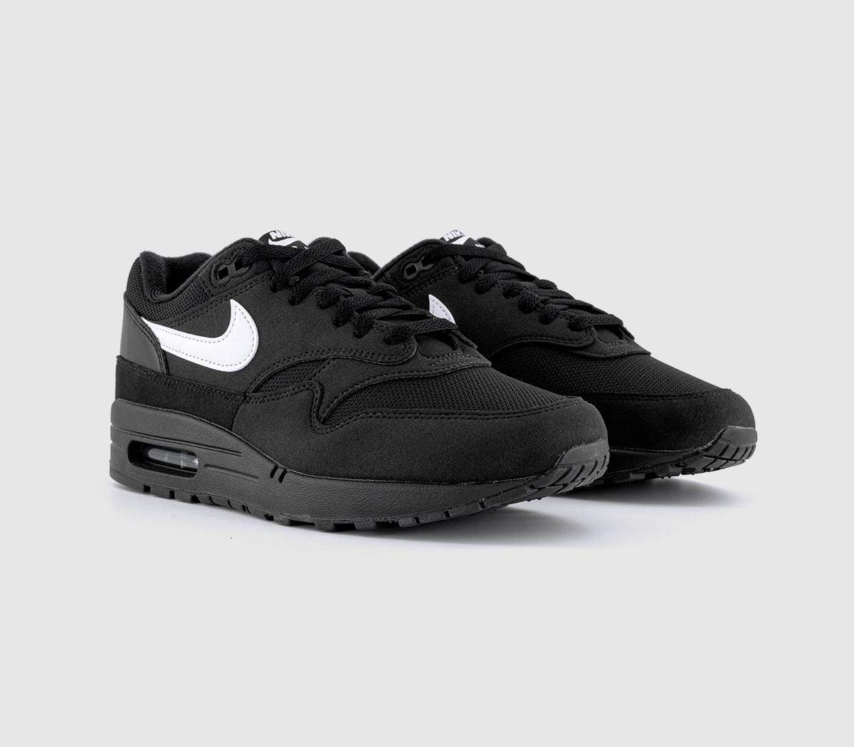 NikeAir Max 1 TrainersBlack White Black