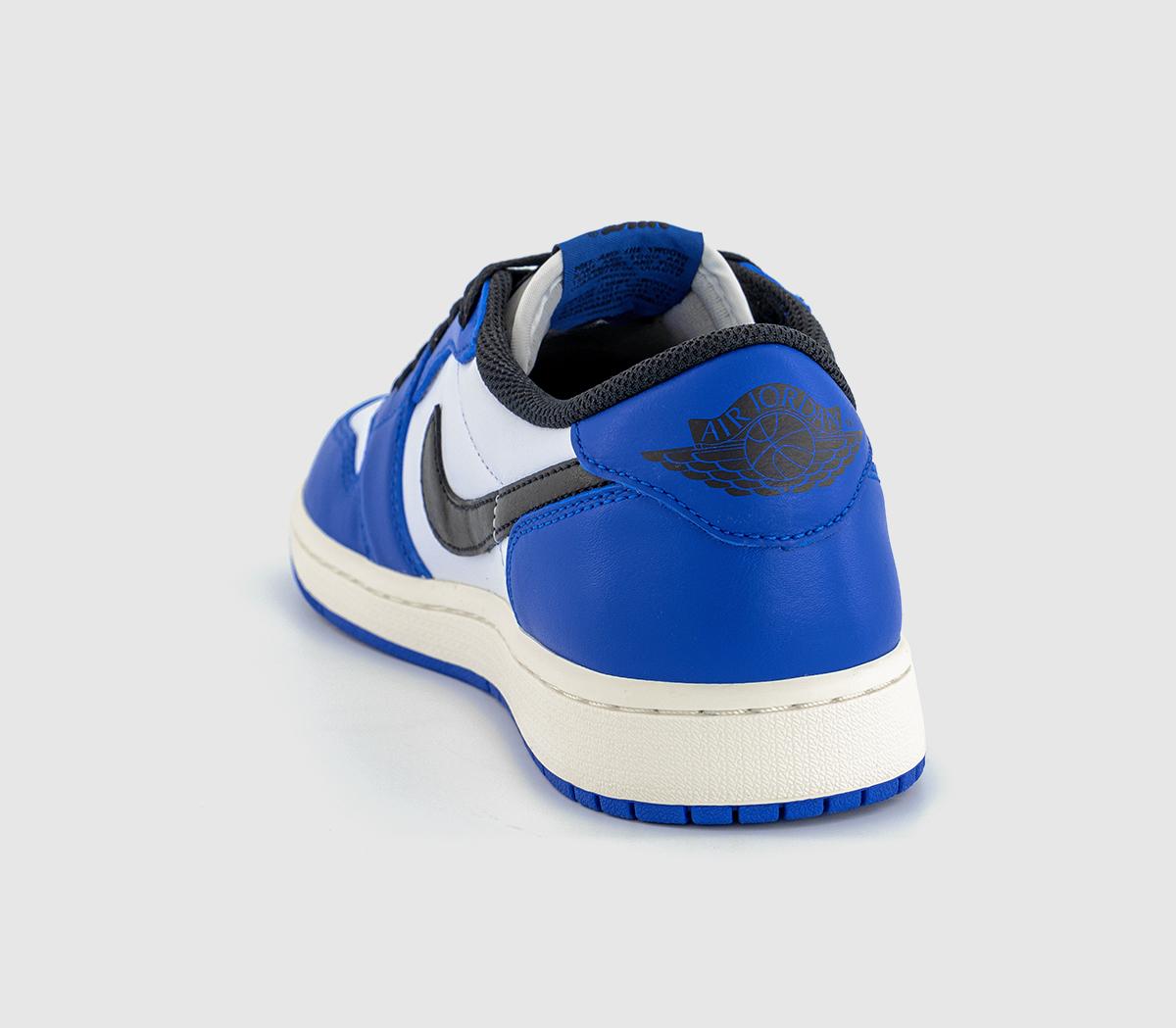 JordanAir Jordan 1 Retro Low OGWhite Black Game Royal Sail